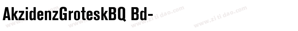 AkzidenzGroteskBQ Bd字体转换